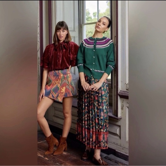 Alden Adair Dresses & Skirts - NWT Alden Adair X Jared Hughes Maxi Pleated Floral Skirt - M